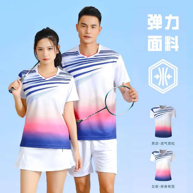 Nuevos trajes de bádminton para adultos trajes deportivos trajes de entrenamiento de voleibol masculino y femenino impresión de secado rápido