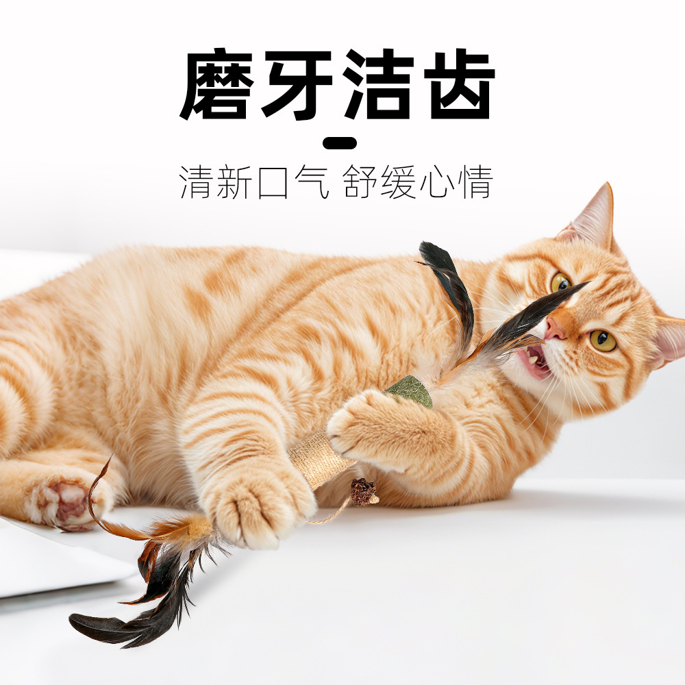 Gato gigante, palo de menta, palo para gatos