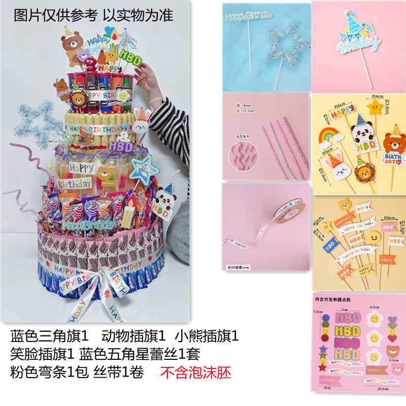 零食蛋糕diy材料装饰泡沫胚模型小红书同款儿童创意插件插牌装扮|undefined