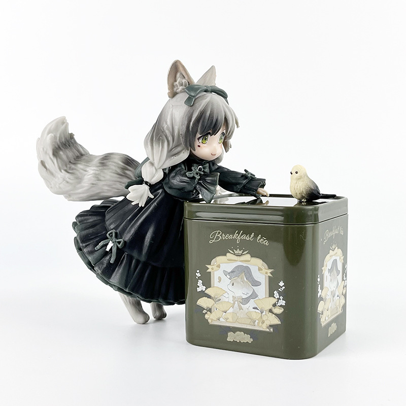 影法師 茶会猫 茶罐猫狸花猫  美少女手办动漫公仔摆件模型批发|undefined