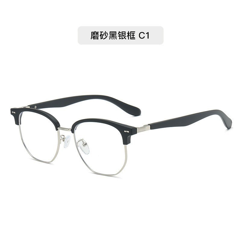Nuevo miopía ultra ligera TR90 antiluz azul con grados Sven marco de gafas de luz plana gran marco de gafas de medio marco para hombres