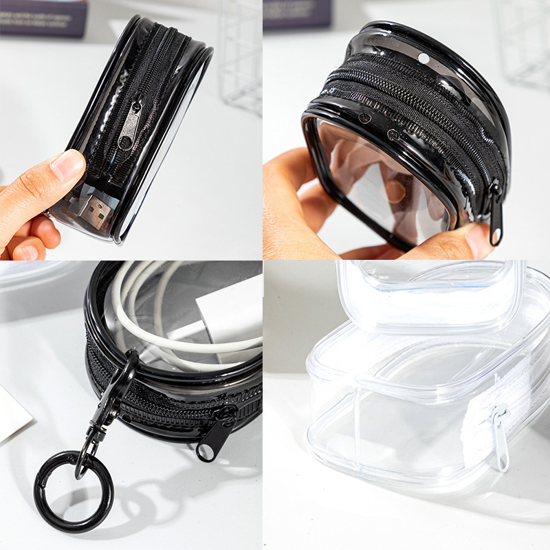 Bolsa de almacenamiento de cargador portátil impermeable de viaje juguetes de peluche de mano a prueba de polvo auriculares cable de datos acabado bolsa de almacenamiento