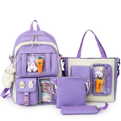 Lightweight Backpack for Girls, Cute Summer Student Bag for Ages 3-6, Large Capacity Children's Dual Shoulder Bag