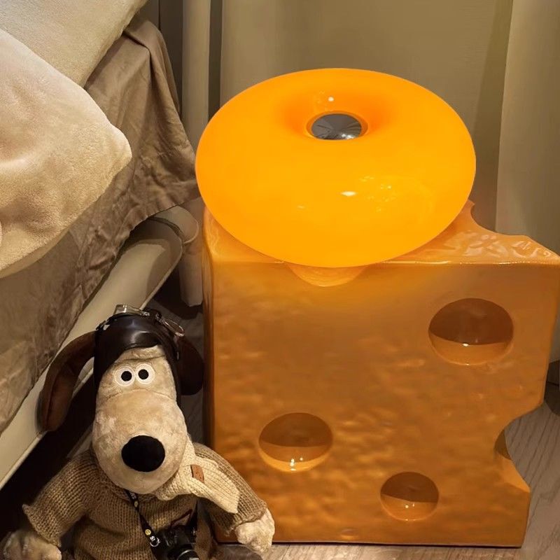 Trendy Vintage Ins-Style Ikea-Inspired Donut Table Wall Lamp Bedroom Touch Orange Bedside Lamp Ambiance Light