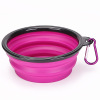 Spot TPE folding dog bowl silicone pet bowl out outdoor portable portable folding dog pot pet water bowl