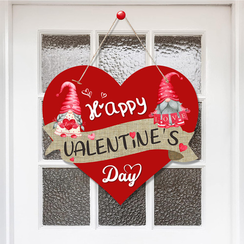 Cross-border Valentine's Day Party Decoration Love Sign Happy Valentine's Day Door Sign Wholesale Customization
