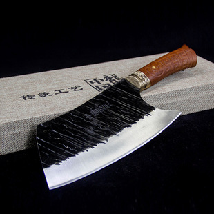 Longquan Hand Forged Chopping Bone Knife Household Chopping Bone Chopping Big Bone Manganese Steel High Hardness Butcher Special Knife Wholesale
