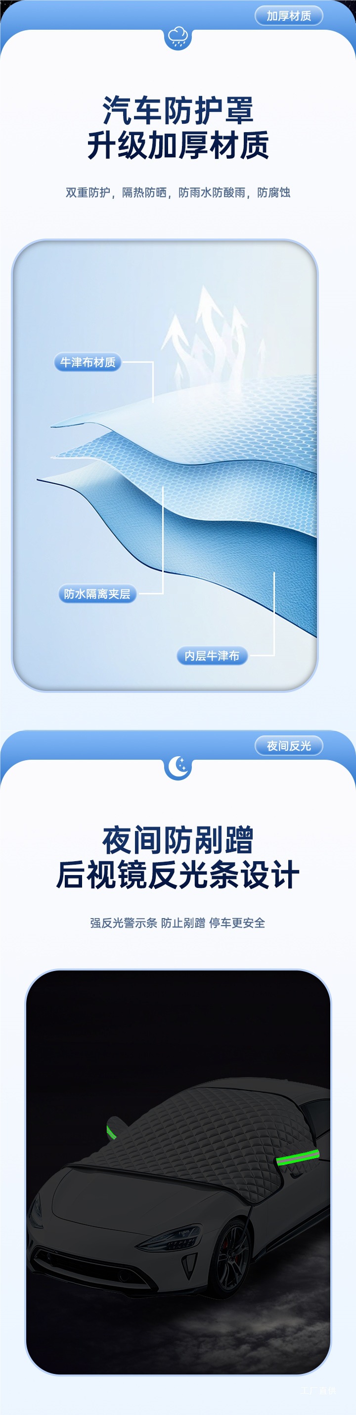 Car Cover for Front Windshield, Snow and Frost Protection, Thickened for Winter, Sunshade Half Cover for Small Cars