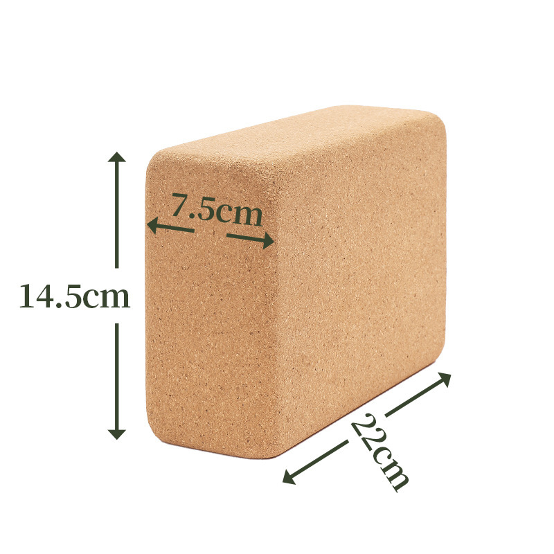 Printable logo high density 369 cork yoga bricks for beginners dance non-slip sawdust bricks fitness yoga blocks