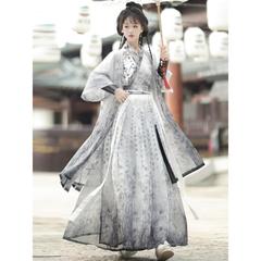 オリジナルの竹建宇漢服、男女兼用、腰までの長さ、国民風、横暴なカップルスタイル、書道、武道、古代衣装、日常多用途