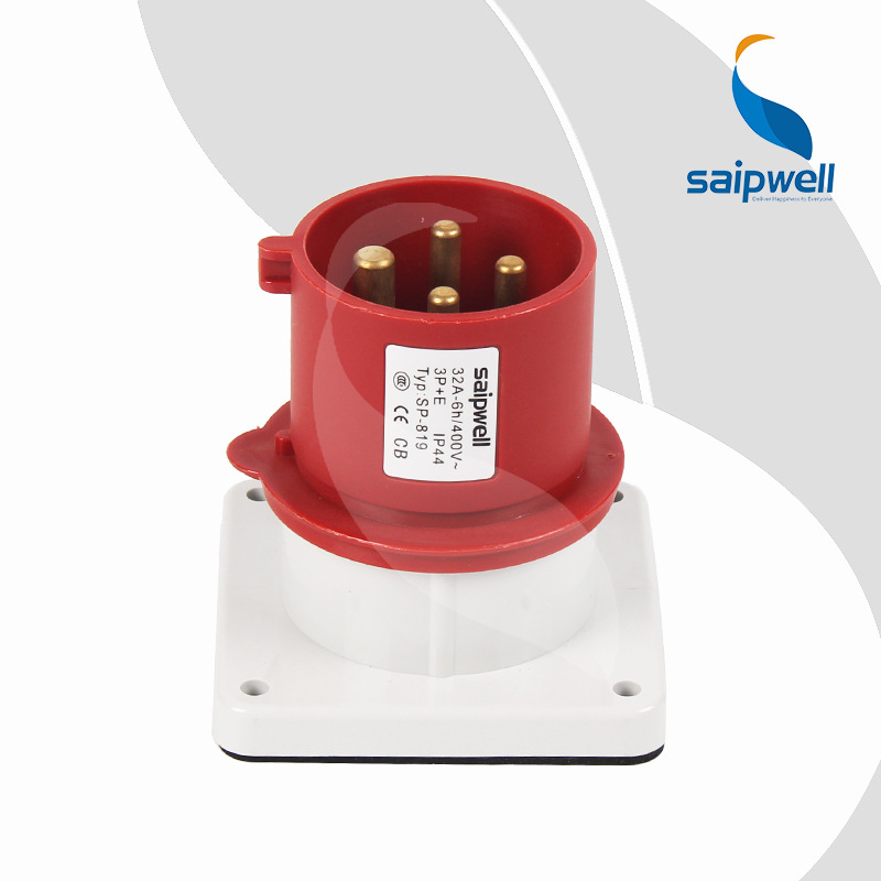 防水暗装工业插头 IP44防尘航空工业插头 32A工业插头SP-819