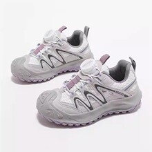 童鞋女童运动鞋春夏防滑网面鞋子2026新款轻便儿童旋转纽扣跑步鞋