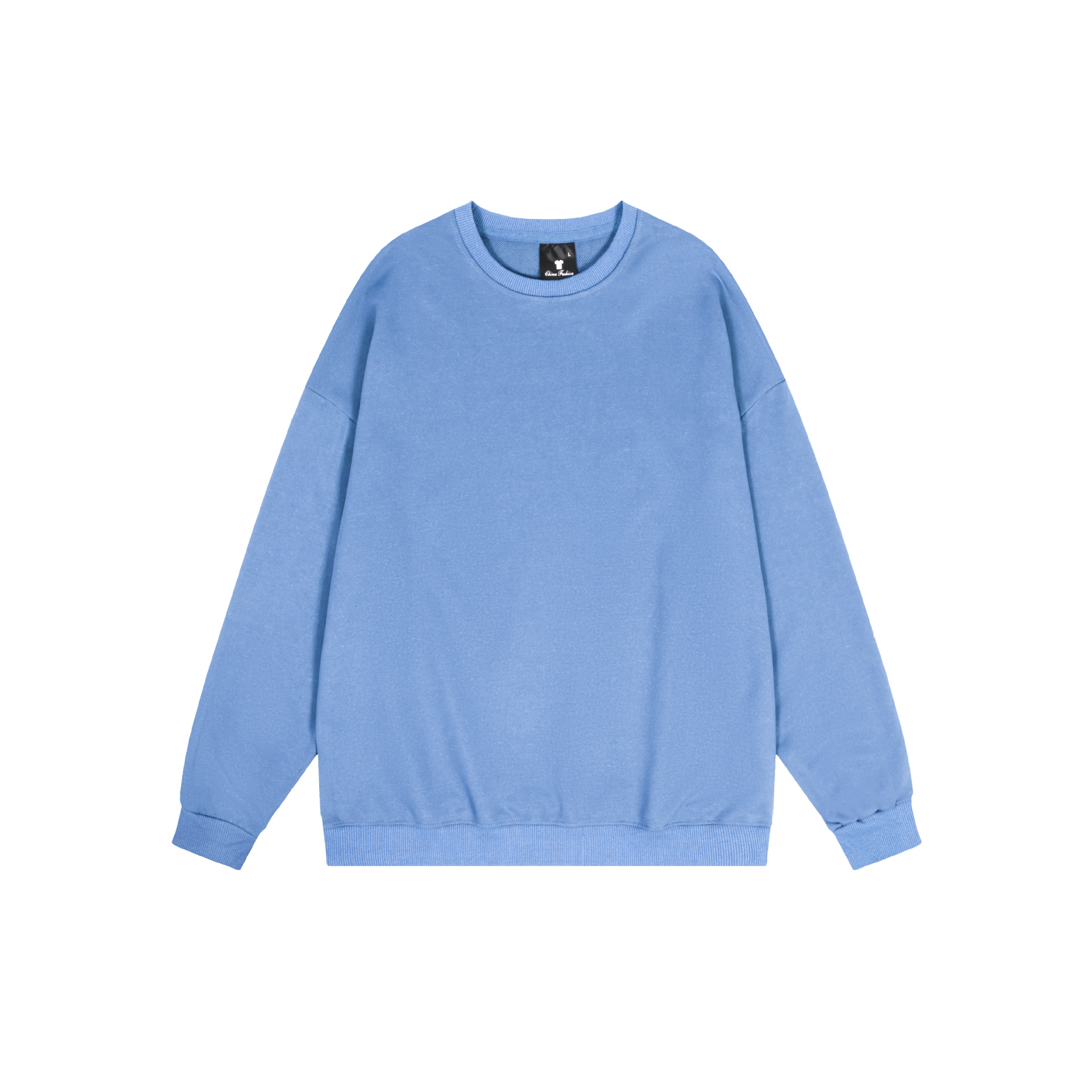 Sudadera de cuello redondo de color sólido TEMU de Amazon transfronteriza, totalmente de poliéster, unisex, manga larga, venta al por mayor directamente de fábrica.