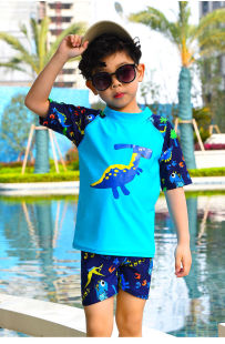 Children's swimsuit boys' two-piece sun protection quick-drying baby children's swimsuit suit medium and big children hot spring 2023 New