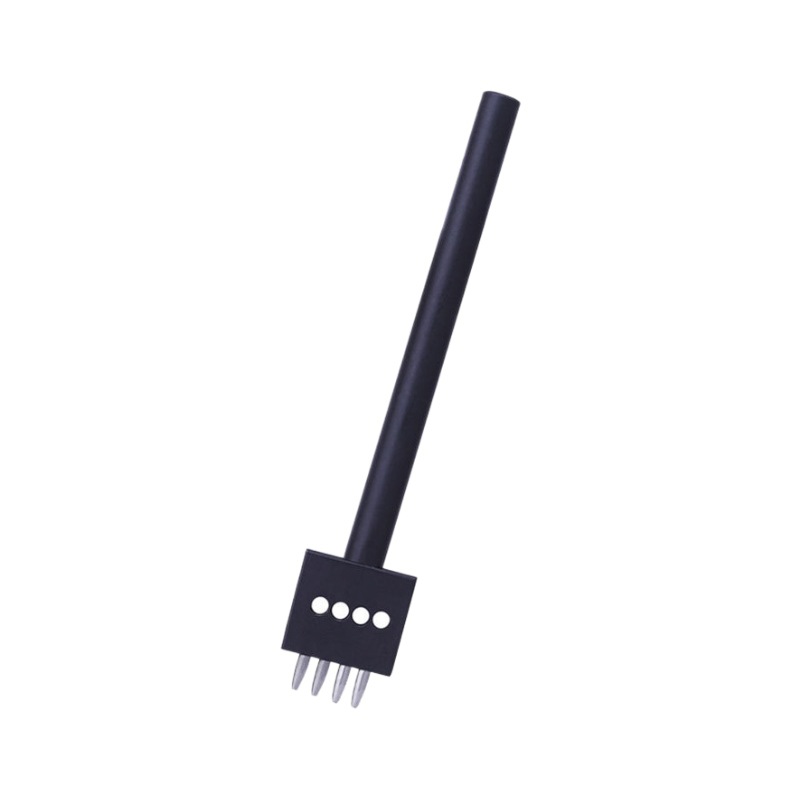 DIY herramientas de cuero negro fila de perforación agujero redondo fila redonda perforación fila blanca punzonado Fabricación de cuero costura punzonado fila recta punzonado