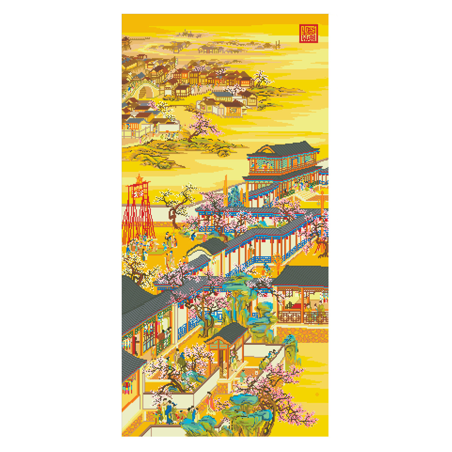 Monalisa Royal punto de cruz Yongzheng Diciembre-Lunar enero nuevo chino pintura decorativa bordado hecho a mano