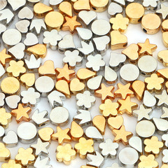 プラスチック五芒星ccb金色メッキ星愛花間隔珠diyネックレスブレスレットイヤリングアクセサリー