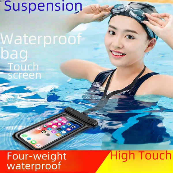 Mobile Phone Waterproof Bag Dust-proof Hot Spring Dive Sleeve Hanging Neck Swimming Touch Screen Takeaway Rider Protection Special Equipment Artifact