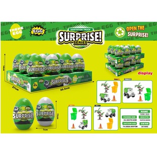 New Environmentally Friendly Surprise Egg Blind Box Gashapon Artificial Model Pull-Back Sanitation Truck 4 Mixed Kidsren's Gift Toys