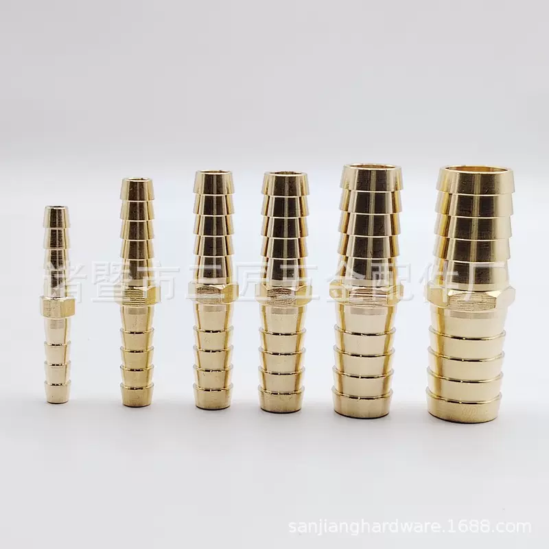 黄铜软管接头 3/16 1/4 5/16 3/8 1/2 5/8 软管修复接头 宝塔直通