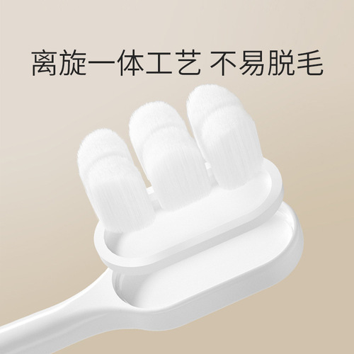 Yakang Ten Thousand Hair Toothbrush, Portable and Cute Women's Printed Flat Toothbrush for Travel, Black and White Style for Couples