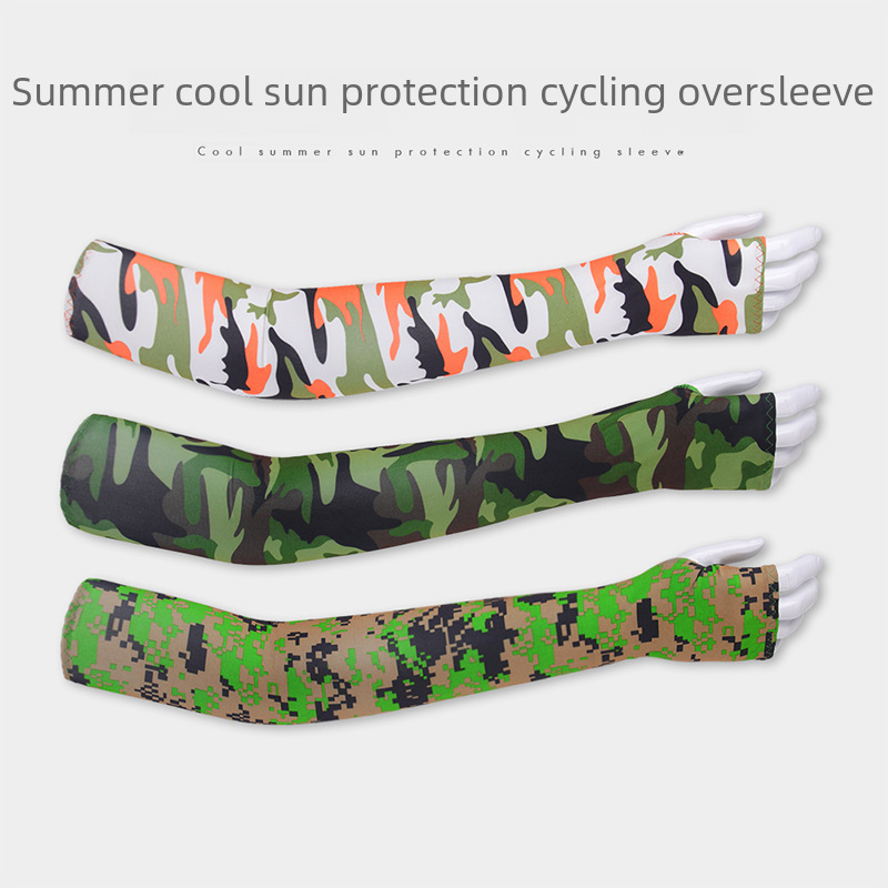Ruidong summer sun-proof leakage finger ice sleeve outdoor riding driving gloves arm sleeve bicycle sports oversleeve female wholesale