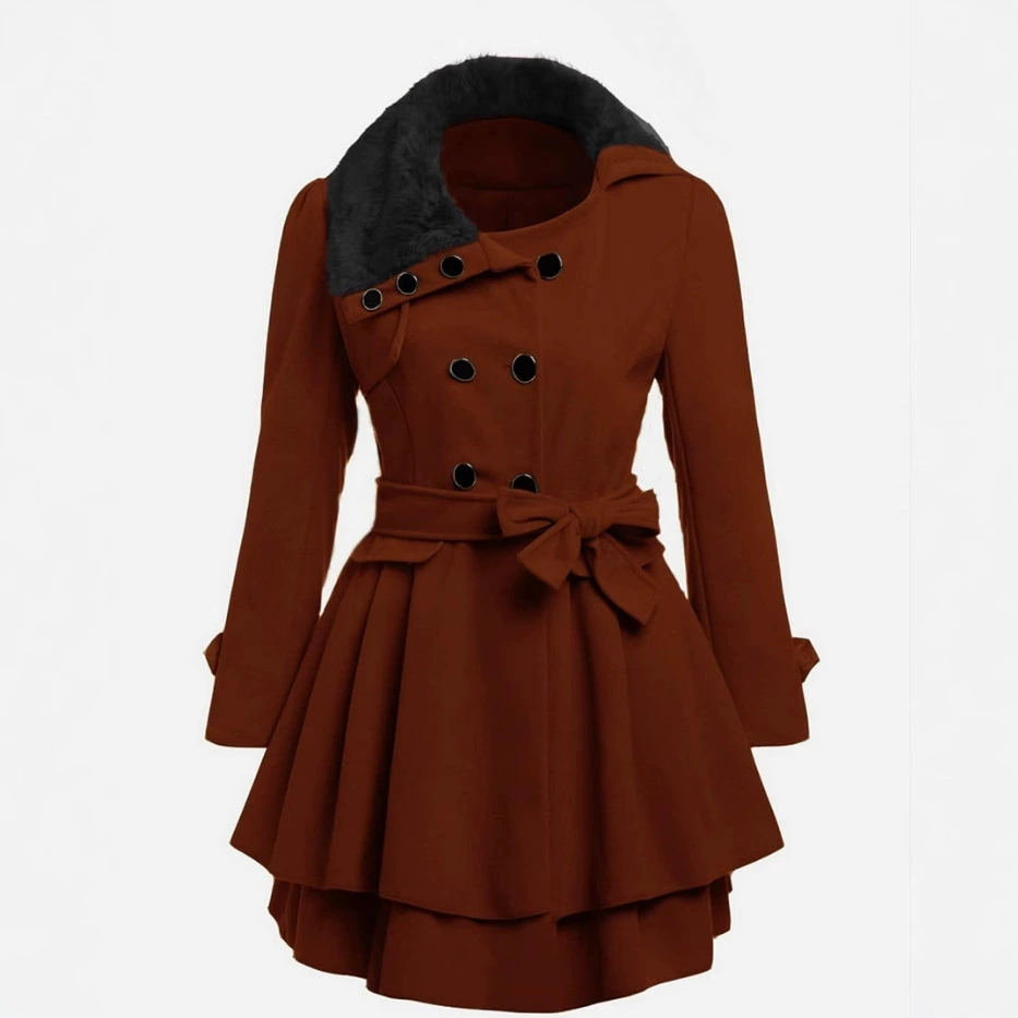 Шерстящее пальто, AliExpress, wish, европейский стиль, облегающий, повышенная толщина, (физические)