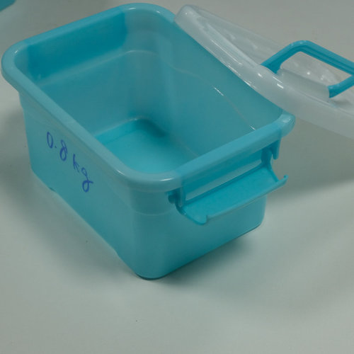 Wholesale Hand-held Strap with Lid Household Blue and White Thick Storage Box Organizing Box Toy Laundry Detergent Storage Box Storage Box