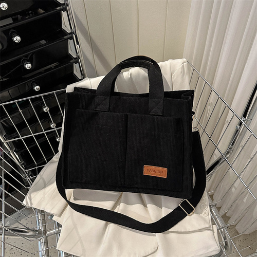 Corduroy Large Capacity Fashion Handbag  Spring and Summer New Fashion Style This Year’s Popular Shoulder Bag Tote Bag