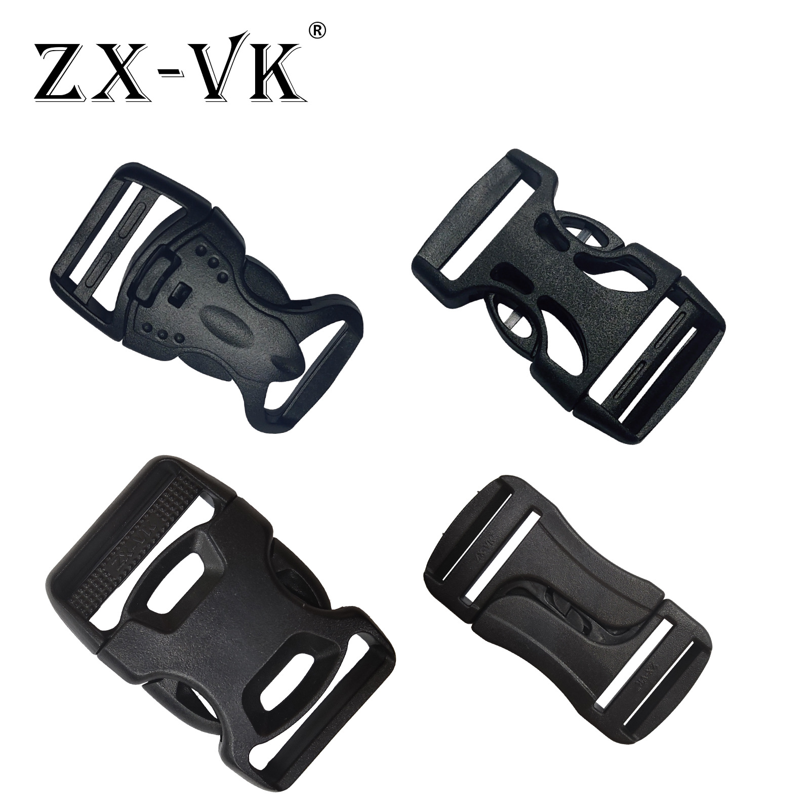 En stock suministro de alta calidad de plástico hebilla accesorios de equipaje mochila hebilla POM material negro hebilla