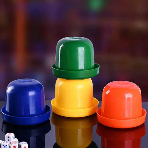 Wholesale multi-color mother-of-pearl dice cup containing 5 dice with bottom support color cup sieve cup KTV bar nightclub entertainment