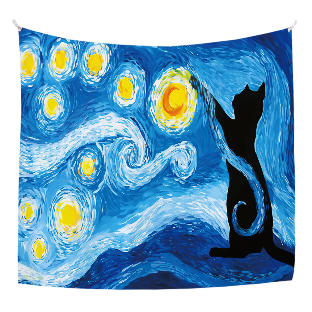 亚马逊艺术画挂毯 背景布家居装饰墙面壁毯挂画 直播背景挂布直销