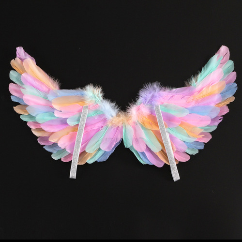 Factory Colorful Angel Wings Halloween Adult Children Angel Feather Wings Christmas Children's Day Dress Up Elf