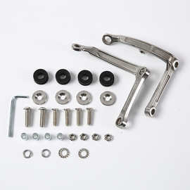 摩托车挡风板支架电动车风挡金属配件304不锈钢支架底座升定 制