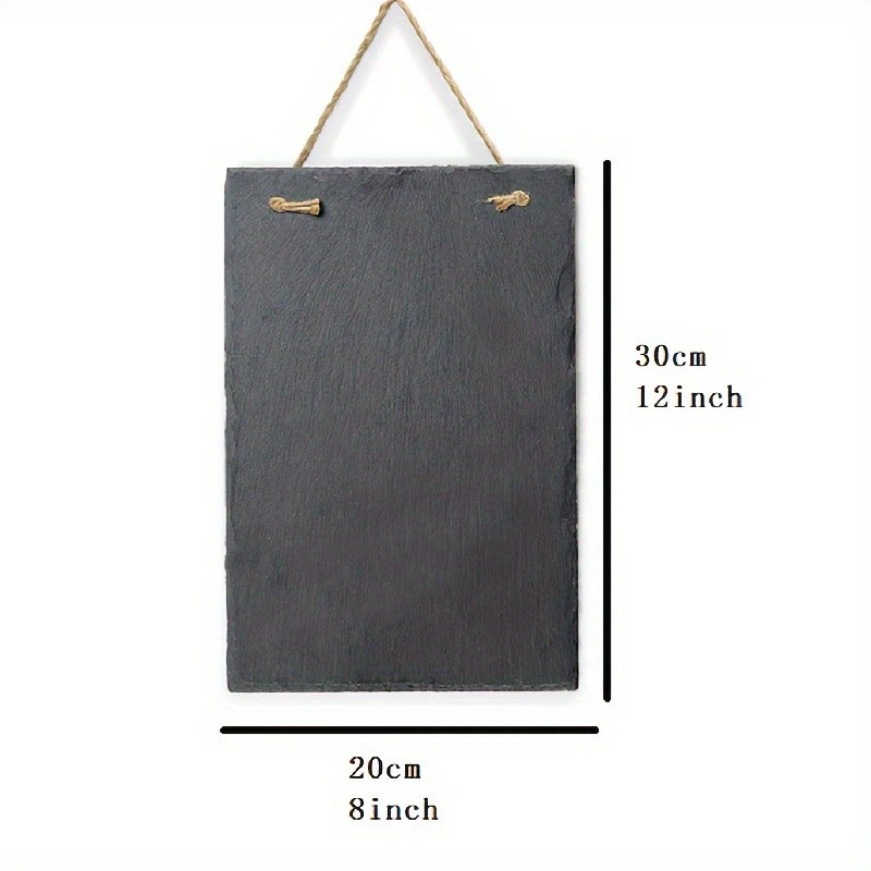 Натуральный черный сланцевый моющийся чистый натуральный камень доска доска с 2 мелом