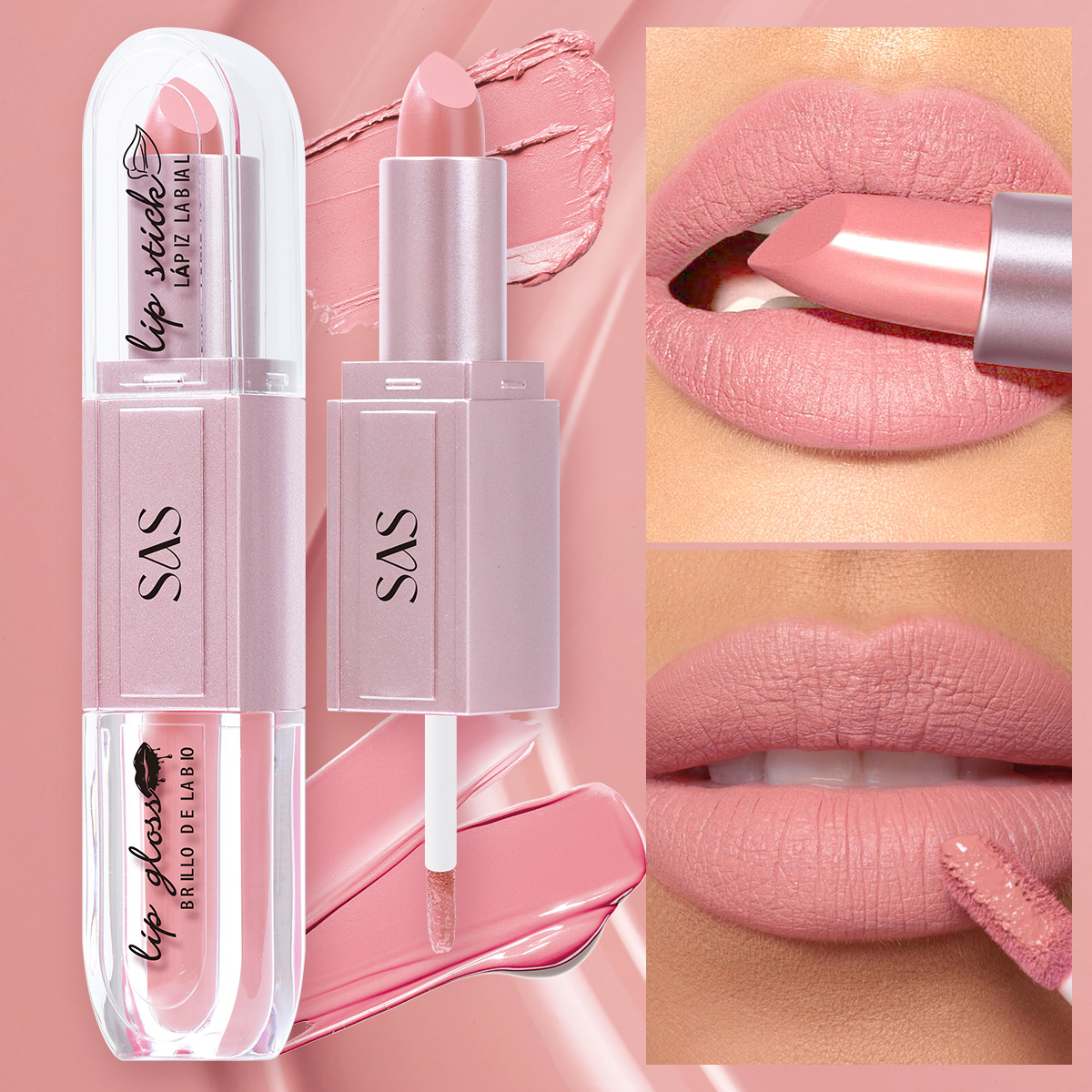 USHAS comercio exterior transfronterizo esmalte de labios terciopelo mate impermeable que no se desvanece lápiz labial largo SAC099