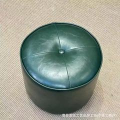新款入户门口换鞋凳轻奢实木圆凳软包家用矮凳客厅茶几凳沙发圆凳