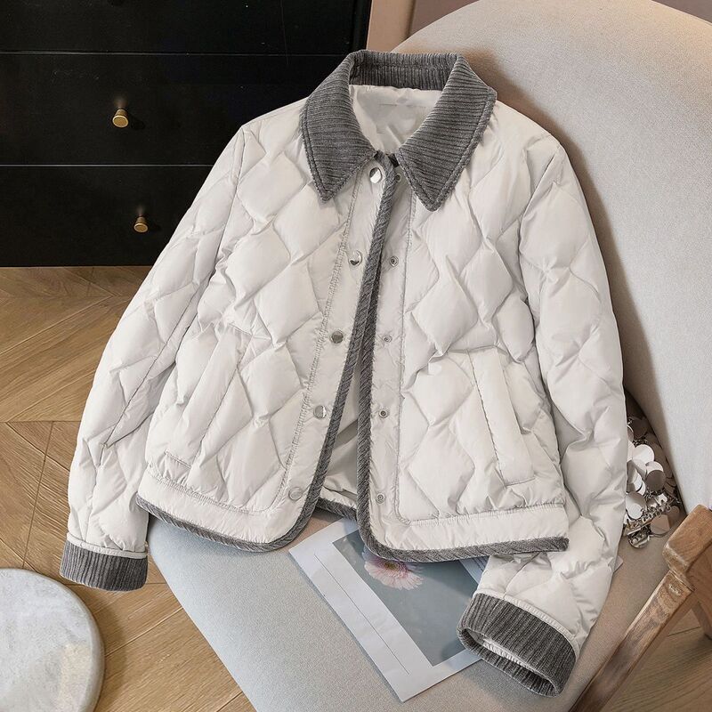 Elegant Short Chanel Style Cotton Jacket for Women, Winter 2025 New Fashion Slim Fit Petite Cotton Coat for Women