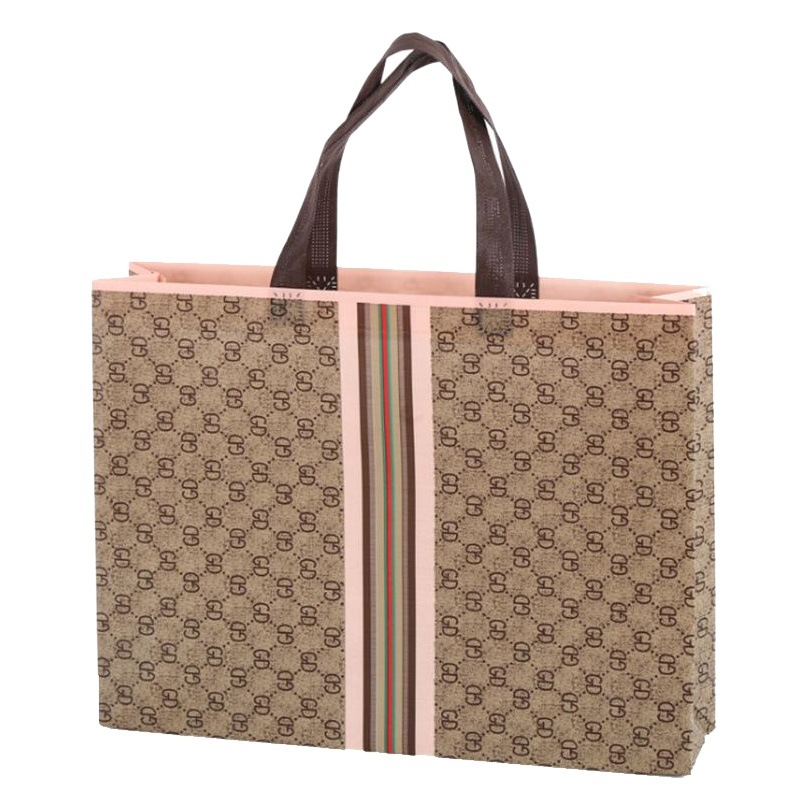 Bolsas laminadas no tejidas listas para usar para tiendas de moda, ropa de mujer, textiles para el hogar, compras, publicidad y bolsas de mano no tejidas promocionales.