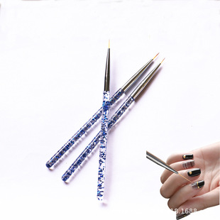 Manufacturer sequins ultra-fine drawing pen acrylic rod painting 3 PCs suit drawing brush nail brush tool