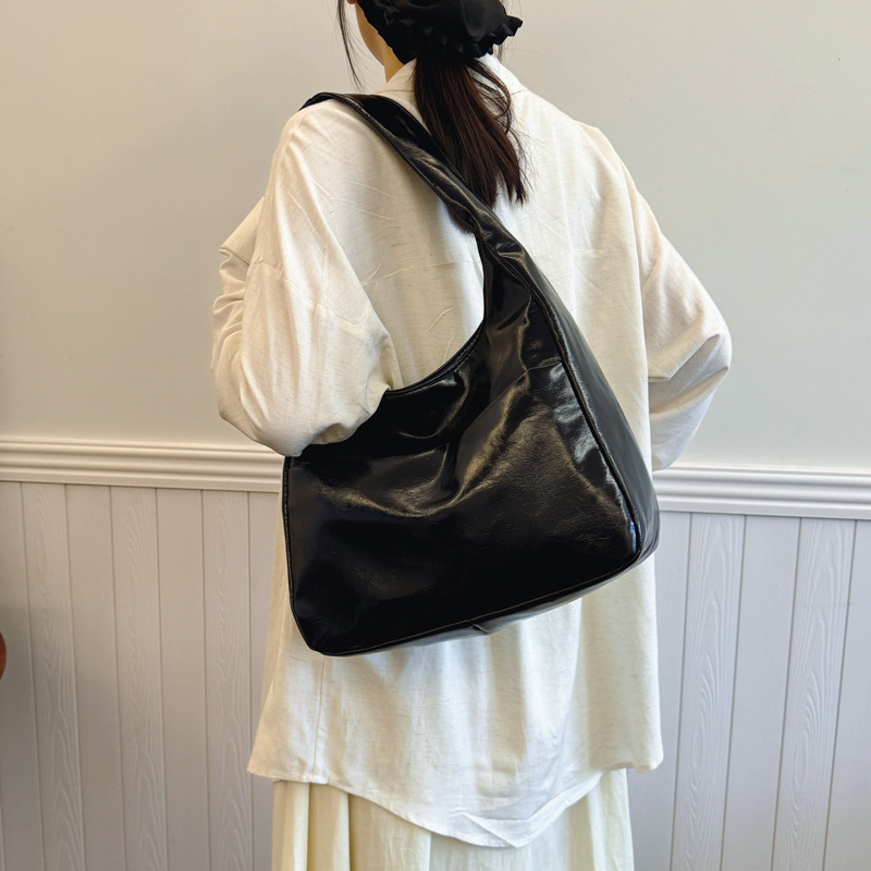 Bolso retro de gran capacidad para mujeres, bolso de alta calidad, bolso de hombro para estudiantes universitarios, bolso casual simple.