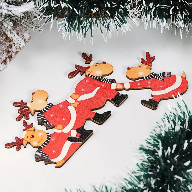 クロスボーダー新作クリスマス木製コーナードア枠装飾クリスマス木製工芸品ドアコーナー装飾置物卸売り|undefined