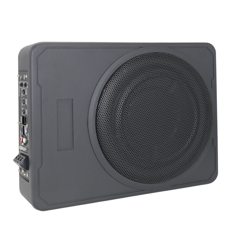 Car 8 inch 10 inch ultra-thin subwoofer car audio pure bass active subwoofer with wire control all aluminum alloy