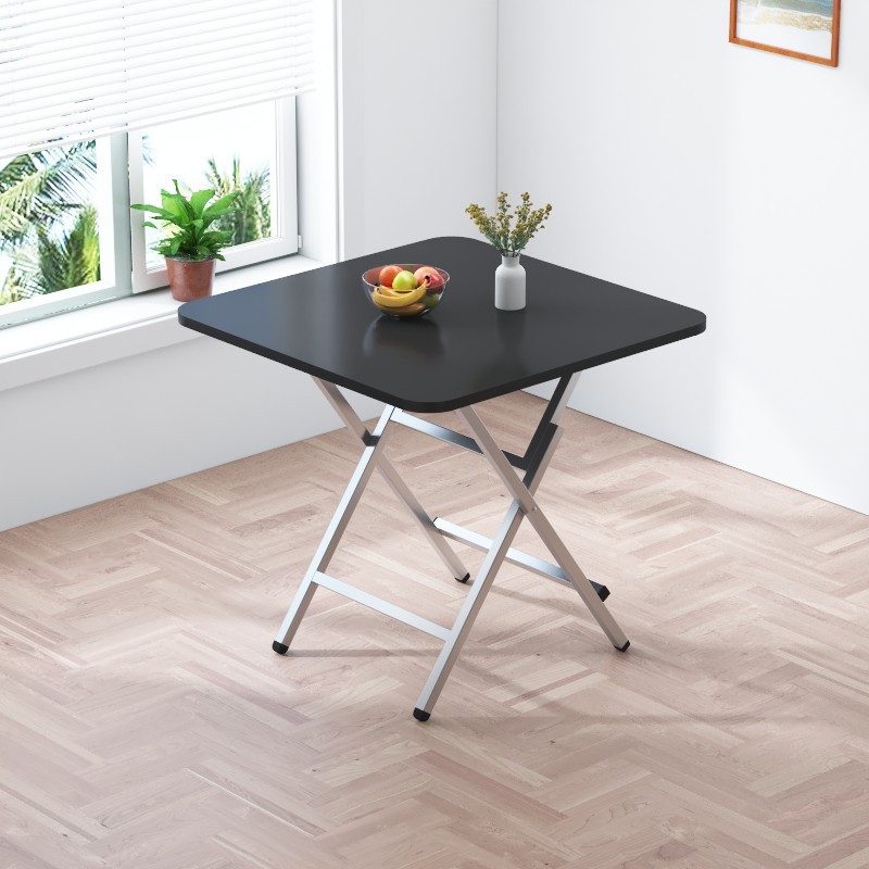 Mesa plegable, mesa de comedor casera, mesa de comedor portátil simple, mesa cuadrada de alquiler, mesa cuadrada simple de comedor