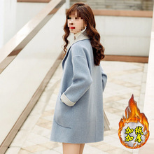新款加厚毛呢外套女小个子韩版2025年秋冬季中长款韩系大衣