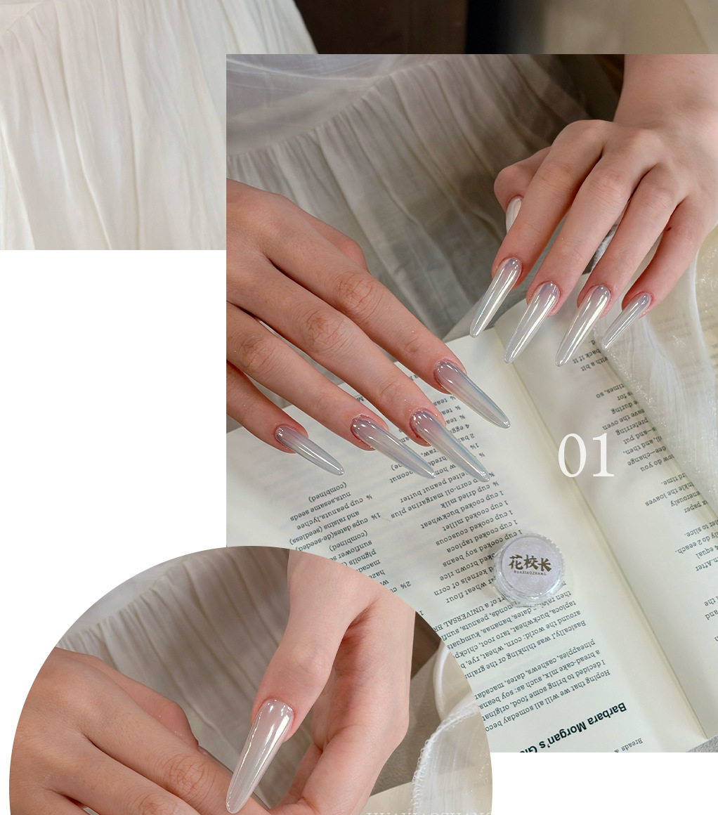 【Principal Hua】Milk Cap Planet High Translucency Aurora Powder Clear and Colorless Popular Versatile High Gloss Crystal Powder Accessories