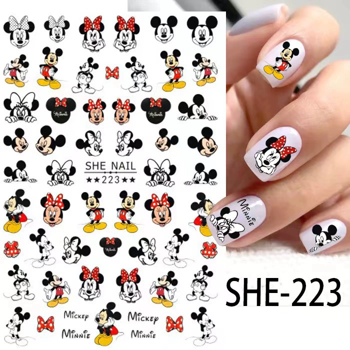 Большие бренды мультфильм аниме наклейки для ногтей для девочек DIY украшения наклейки для ногтей классический IP наклейки для ногтей
