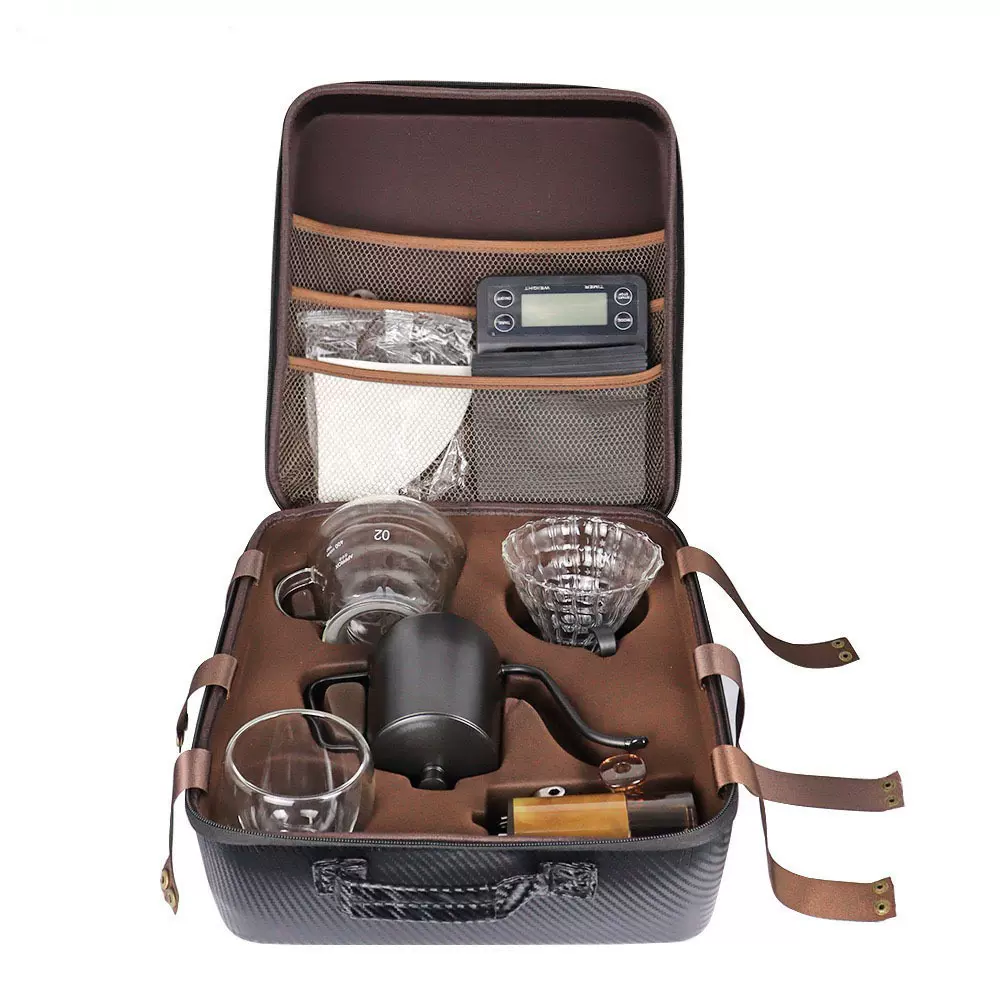 收纳旅行手磨咖啡壶全套手冲咖啡壶套装器具滤杯手冲壶组合