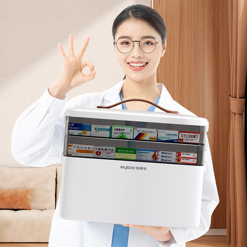 Caja médica, caja grande para almacenamiento de medicamentos, caja médica multicapa para uso doméstico, caja pequeña para clasificar medicamentos.