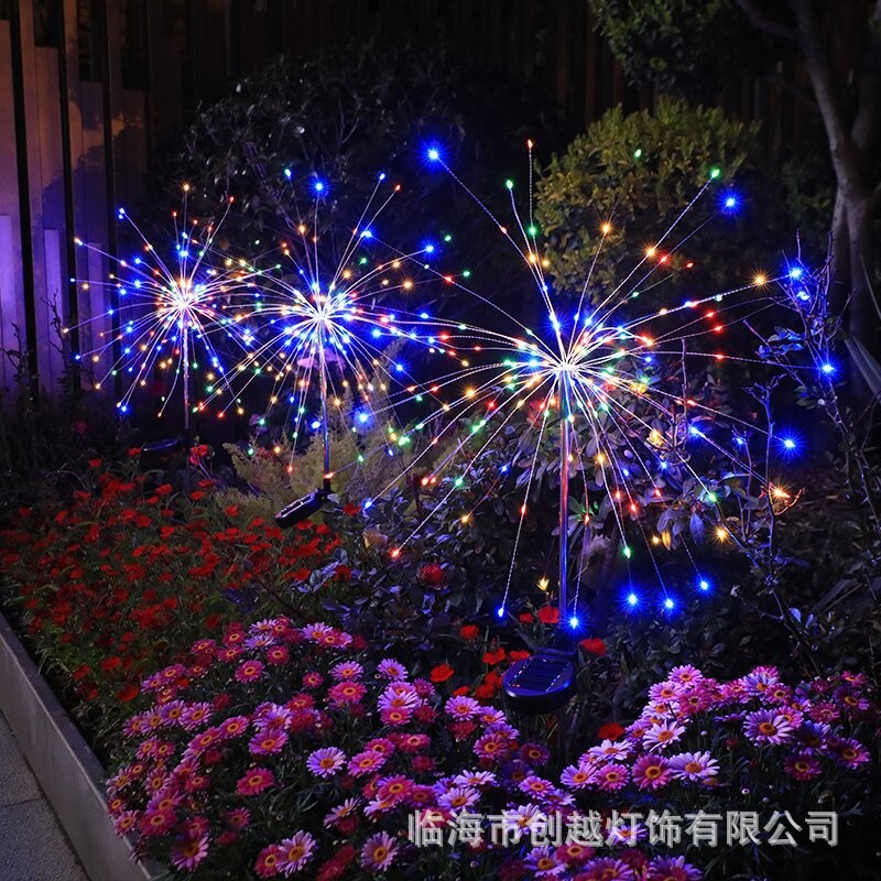 LED solar tierra enchufe lámpara de humo diente de león luz cadena jardín Navidad decorativo lámpara de color al aire libre césped lámpara de jardín